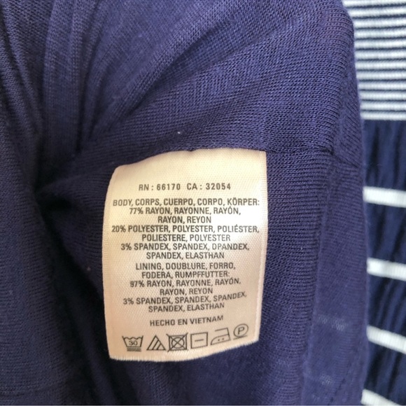 Maeve Edisto Column Navy Blue White Stripe Size XS - Picture 7 of 9